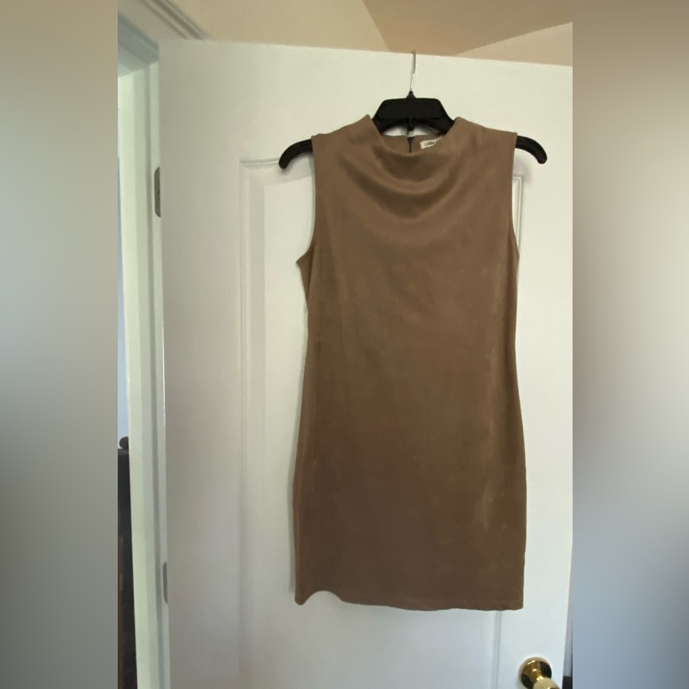 Size Medium Chloe & Katie tan/fawn suede like shift dress
